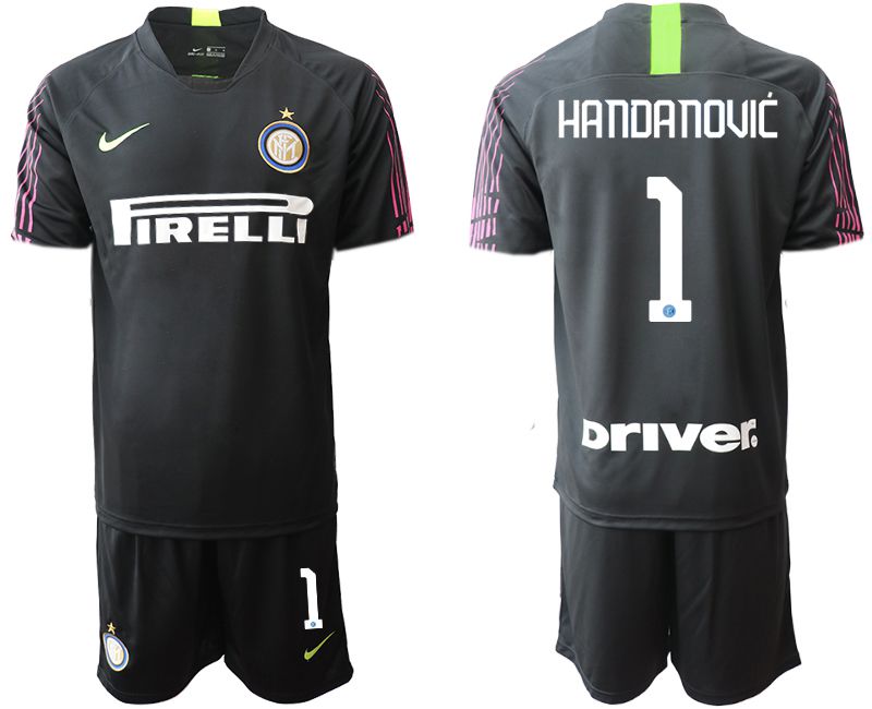 Men 2020-2021 club Inter Milan black goalkeeper #1 Soccer Jerseys